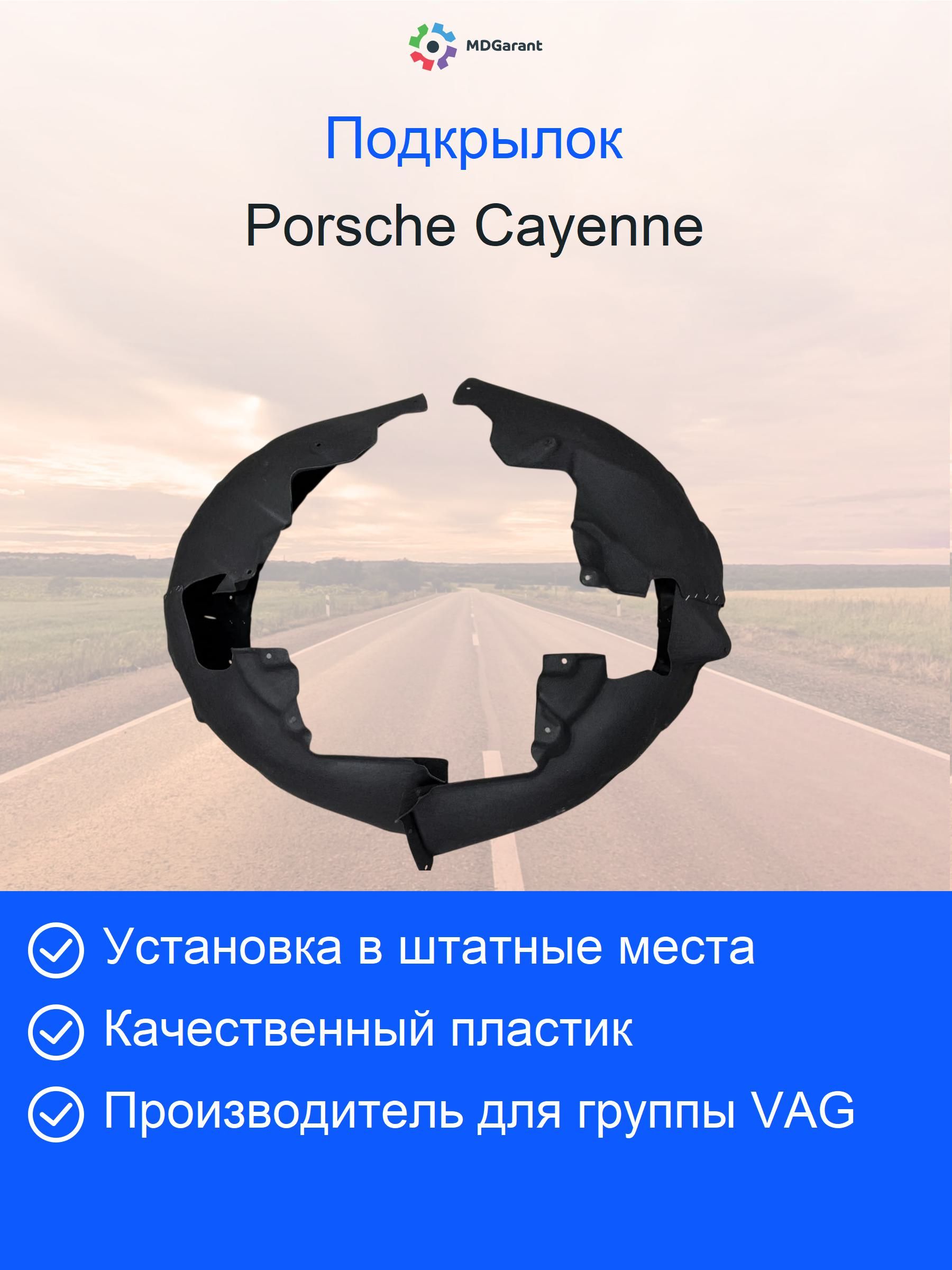 Локер (подкрылок) колесной арки задний левый Porsche Cayenne E3 18-23V6 9Y0810907C