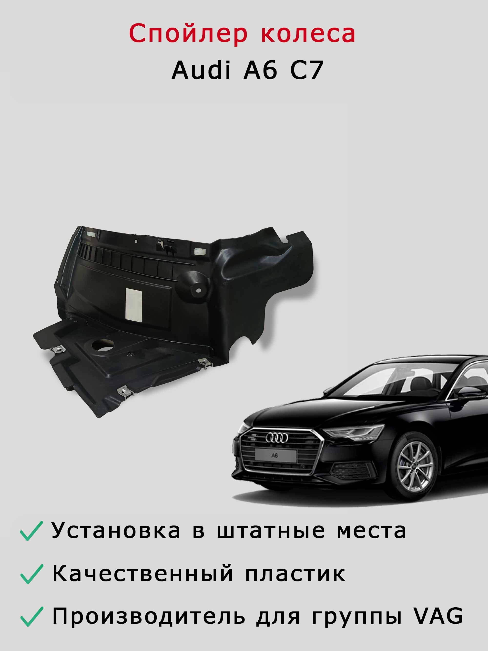 Cпойлер колеса правый Audi A6 C7, рестайлинг