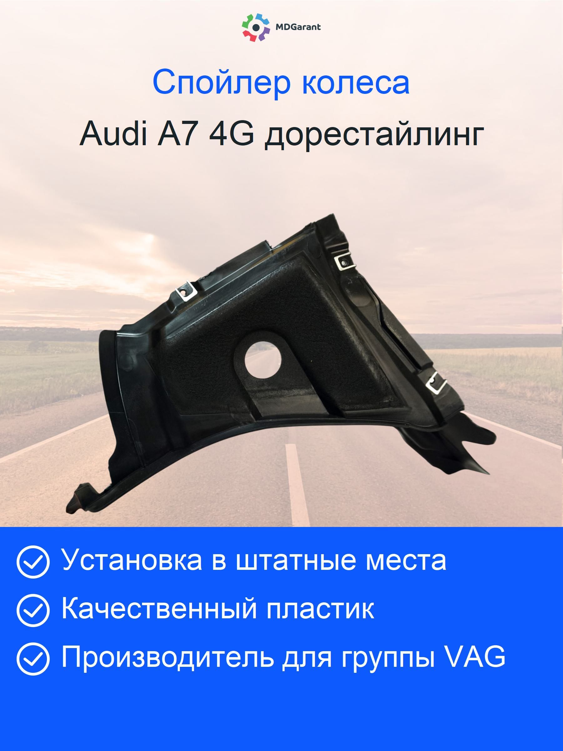 Cпойлер колеса правый Audi A7 4G дорестайлинг