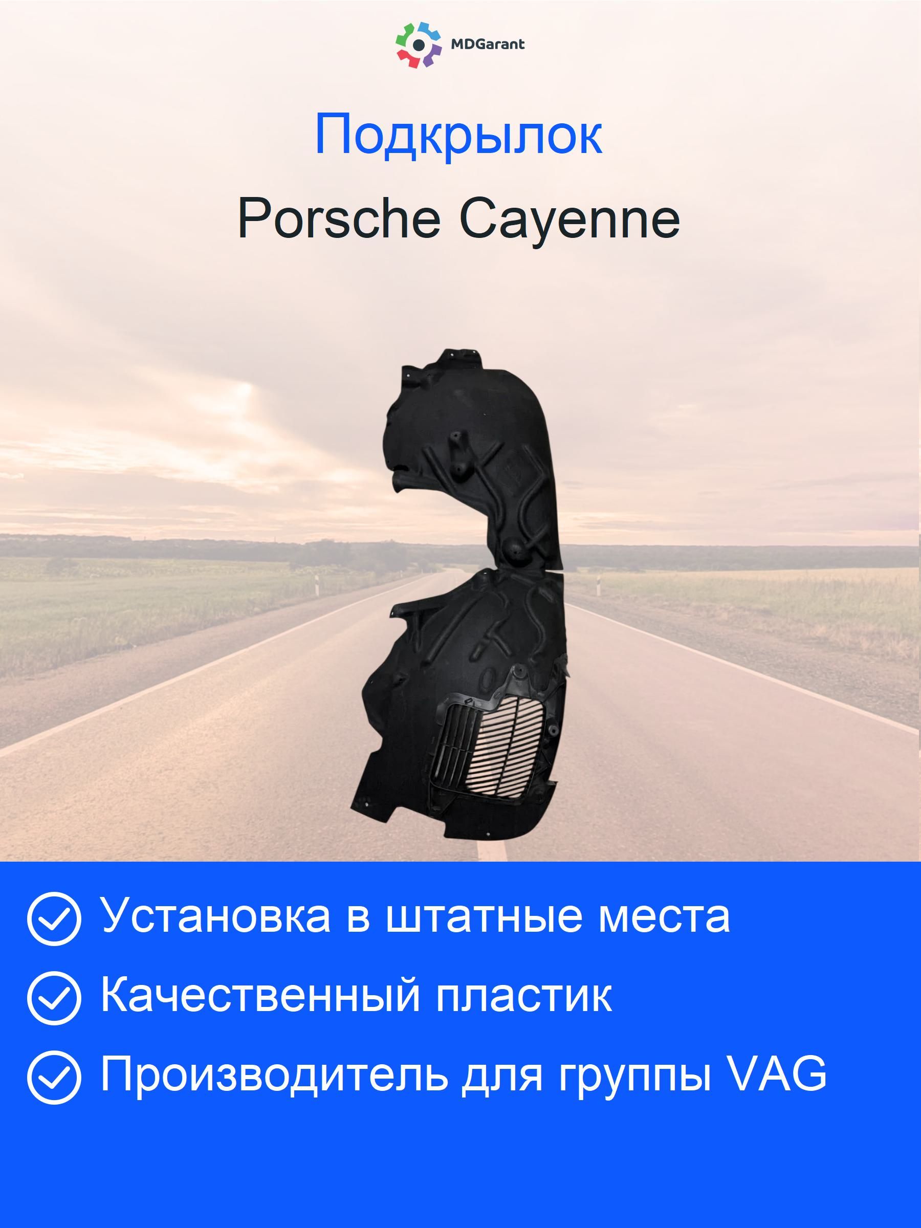 Локер (подкрылок) передний левый Porsche Cayenne 9Y0