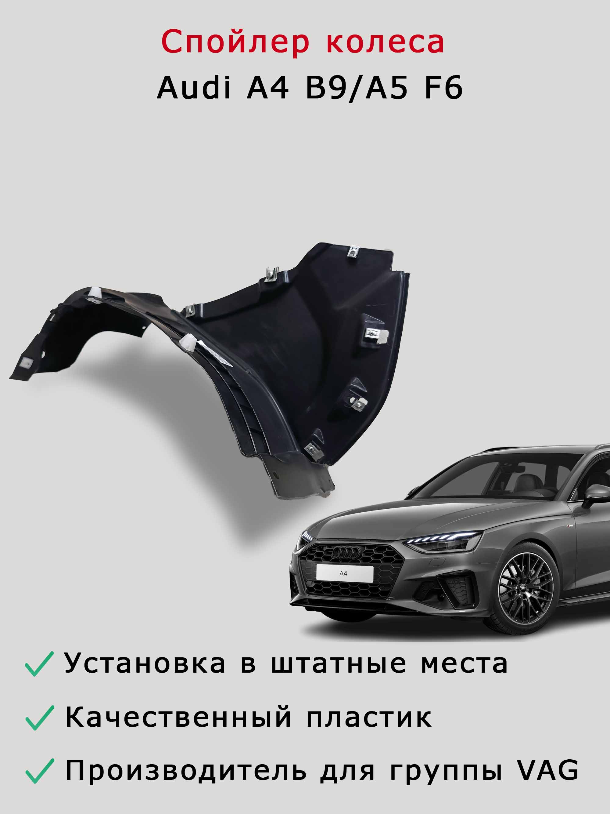 Cпойлер колеса правый  Audi A5 F5 (B9)