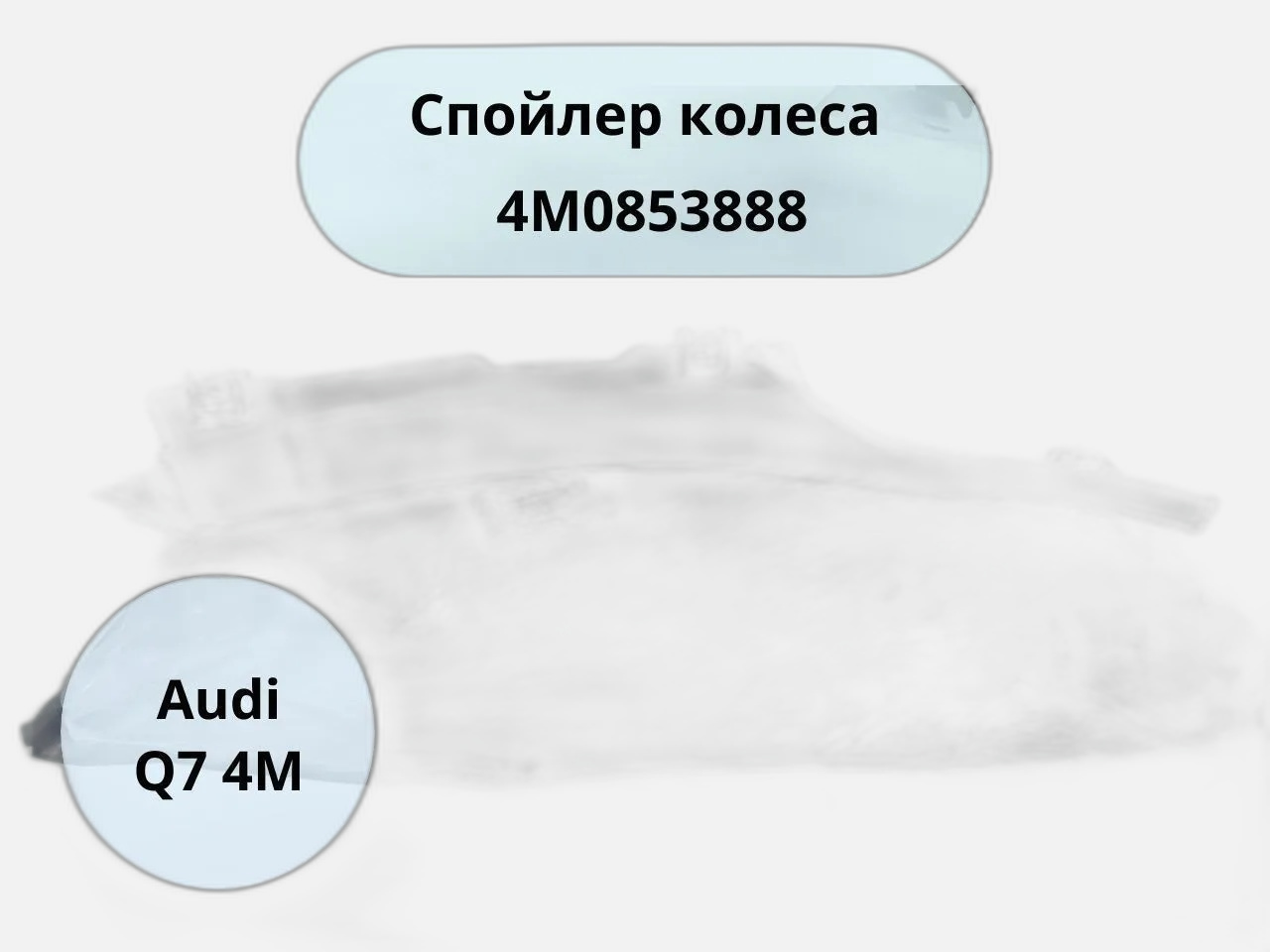 Спойлер колеса правый внутренний, Audi Q7 4M, 4M0853888C