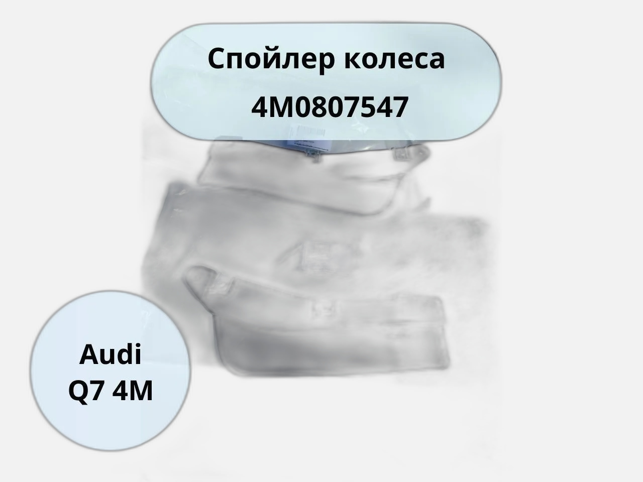 Cпойлер колеса слева снаружи, Audi Q7 4M, 4M0807547D